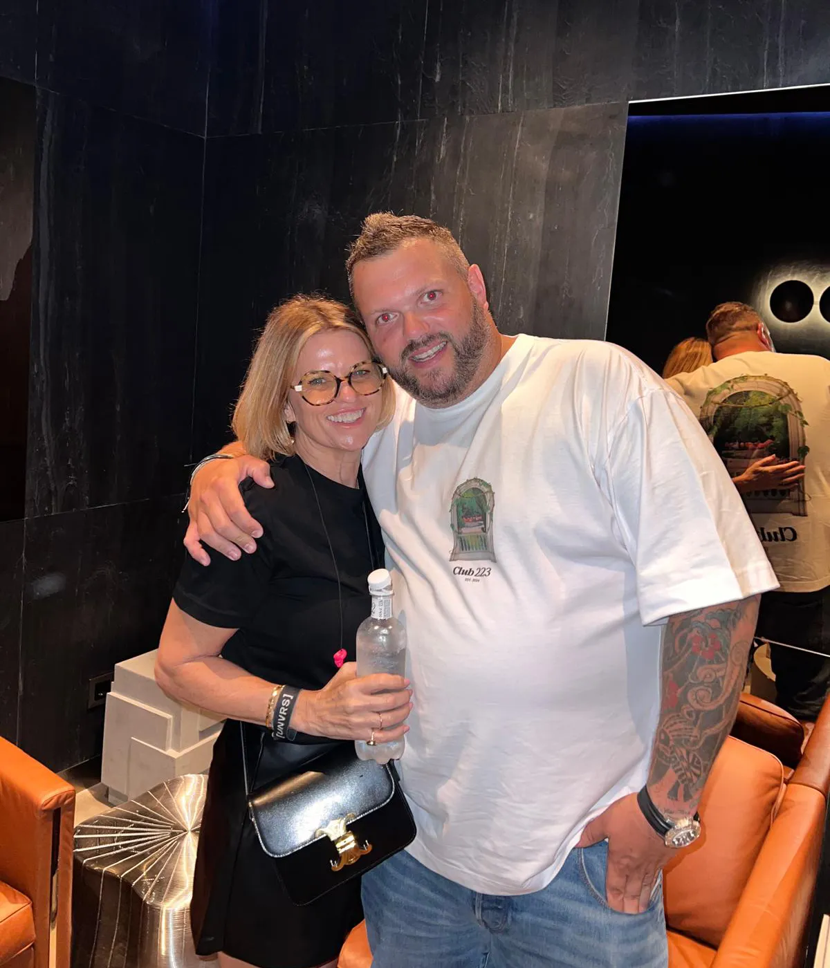 Backstage conversations at festival venue